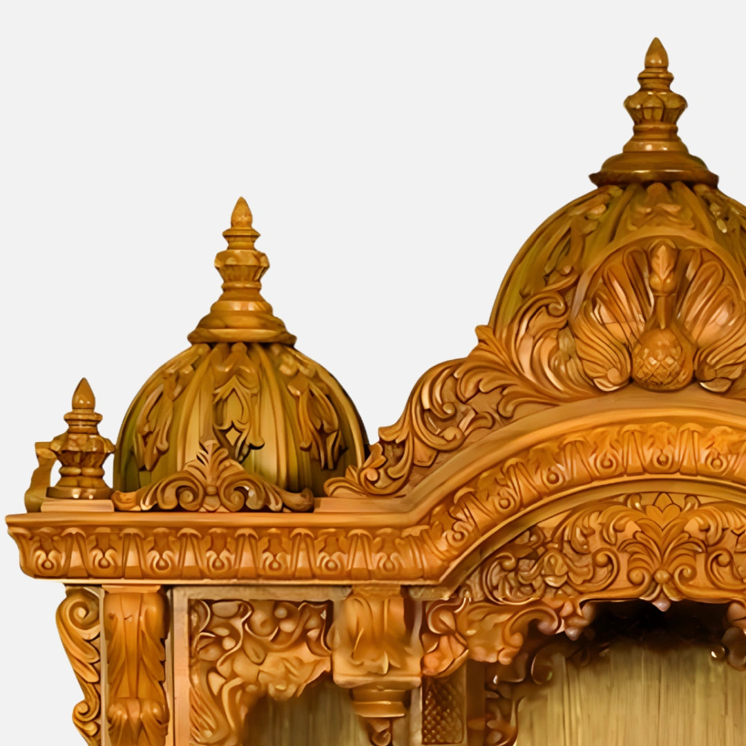 Govindaraja Teak Wood Mandap (Teak) side dome