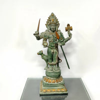 Green Brass Ayyanar Idol lifestyle view