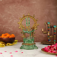 Green Brass Nataraja Idol lifestyle view