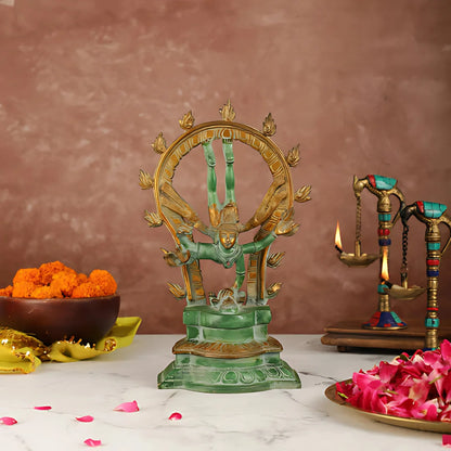 Green Brass Nataraja Idol lifestyle view