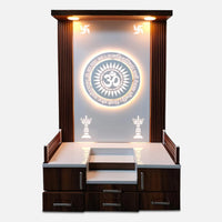 Hamsika Teak Wood Mandap (Brown) front view