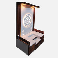 Hamsika Teak Wood Mandap (Brown) side angle