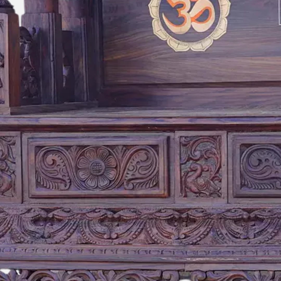 Haridarshan Teak Wood Mandap (Wenge) close view