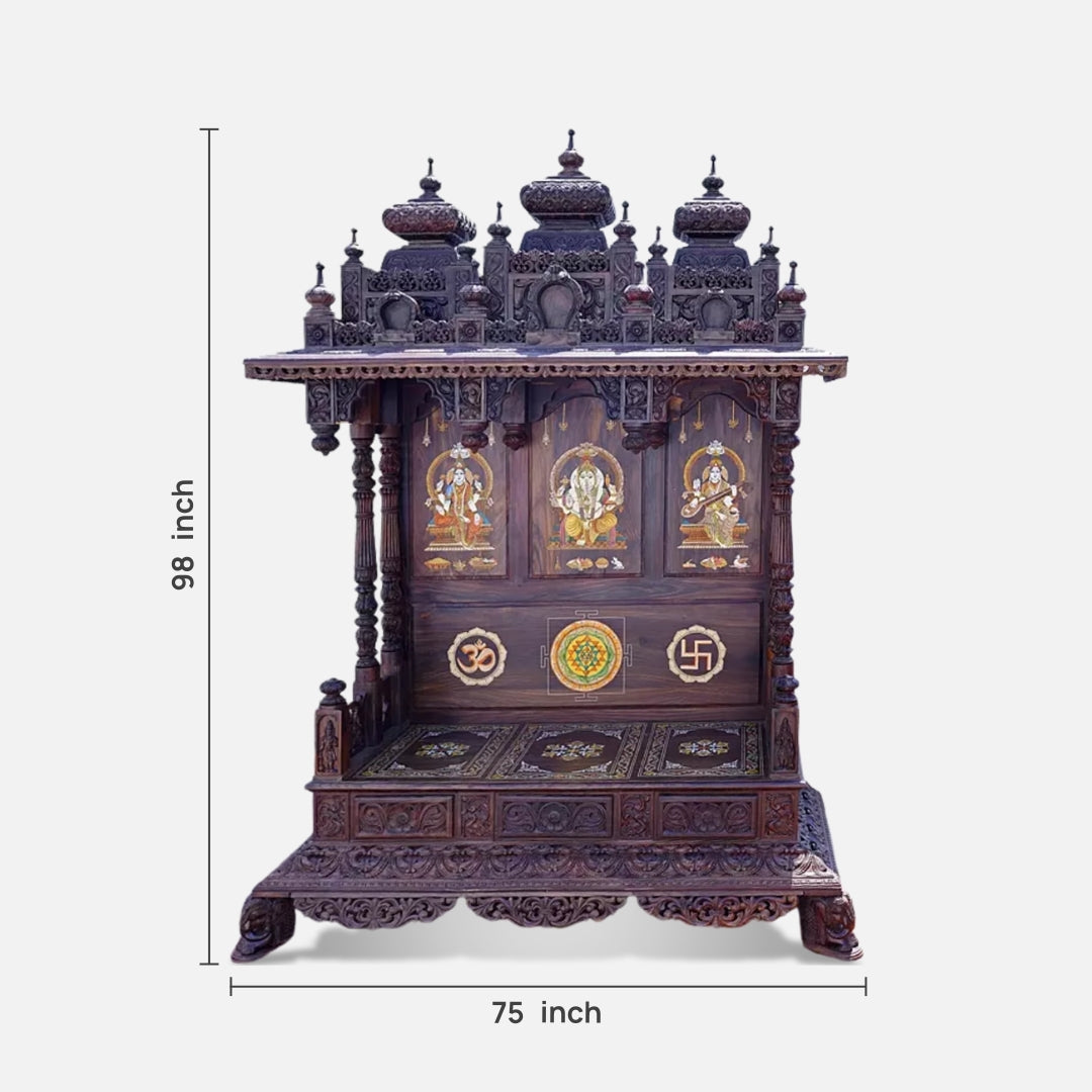 Haridarshan Teak Wood Mandap (Wenge) dimensions 