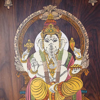 Haridarshan Teak Wood Mandap (Wenge) lord ganesha view 