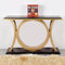 Hele Solid Wood Console Table (Black Gold) lifestyle view