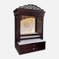   Hemratna Teak Wood Mandap (Brown) side angle