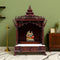 Hiranya Teak Wood Mandir (Brown)  lifestyle view 