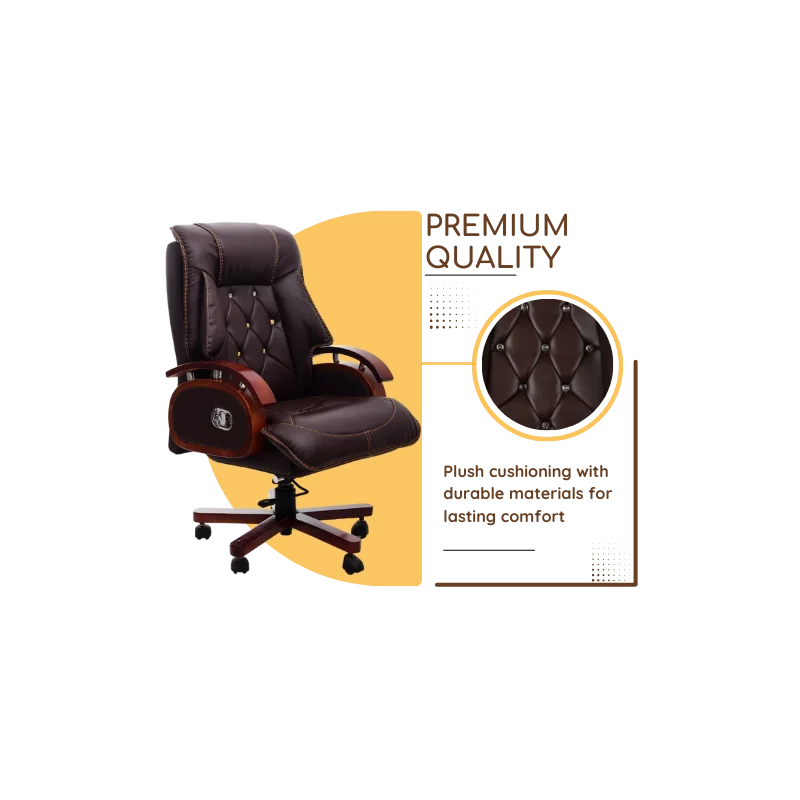 Hotspot image of Galician Recliner Office Executive Chair (Brown)