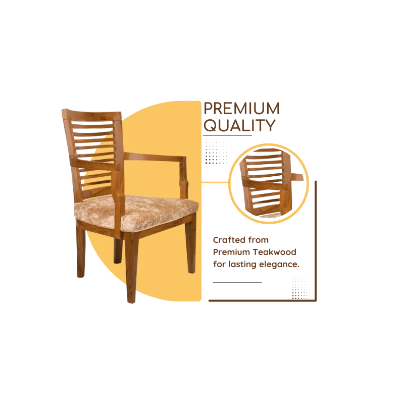 Hotspot Image of AURA Teak Wood Arm Chair (Teak)