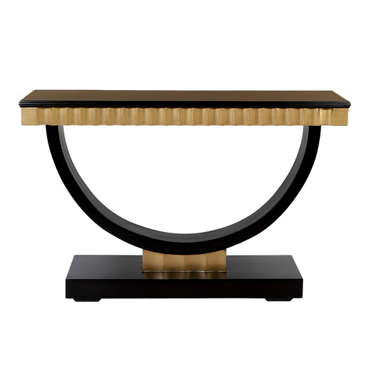Ace Solid Wood Console Table (Black Gold)