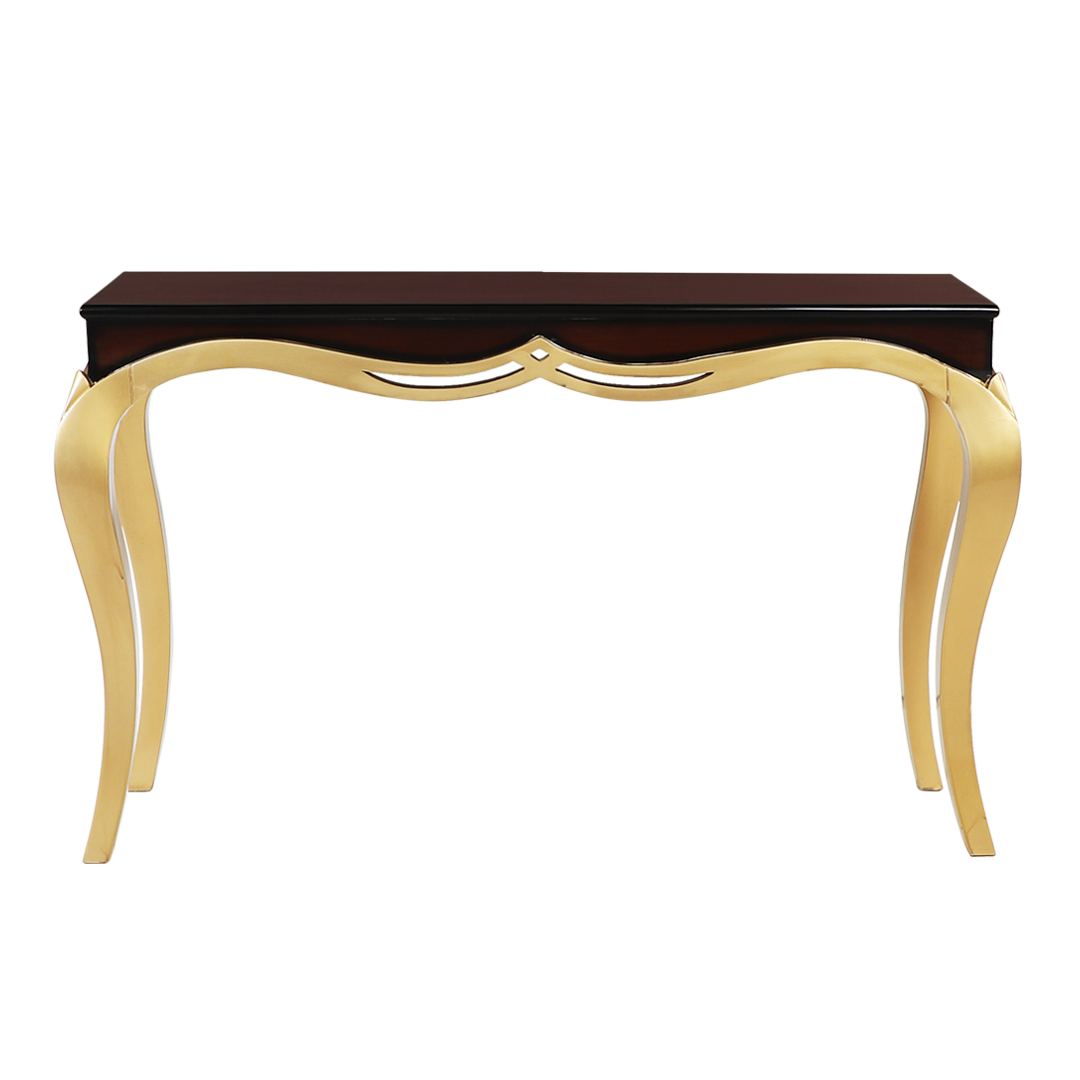 Artoric Solid Wood Console Table (Gold Brown)