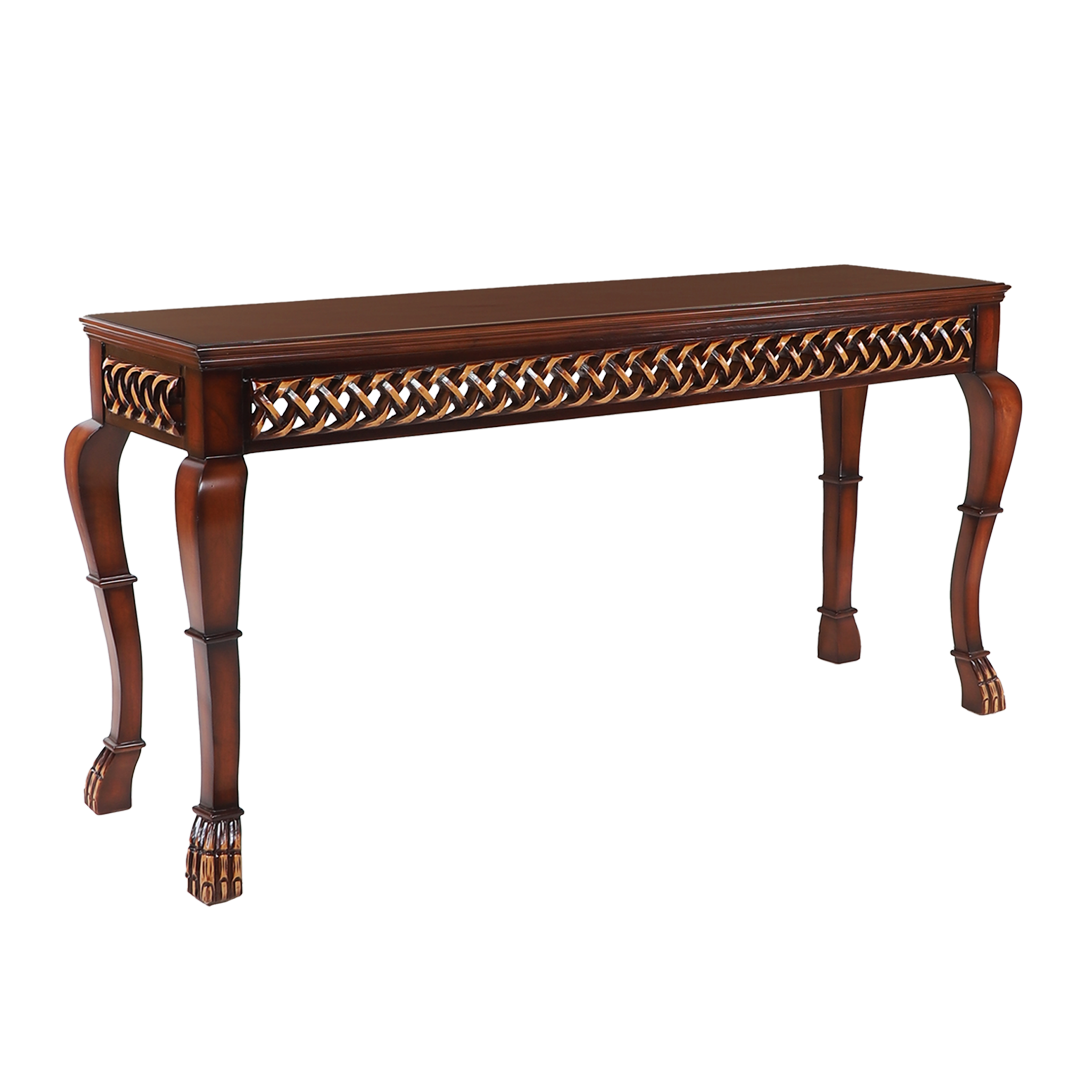 Lustrous Solid Wood Console Table