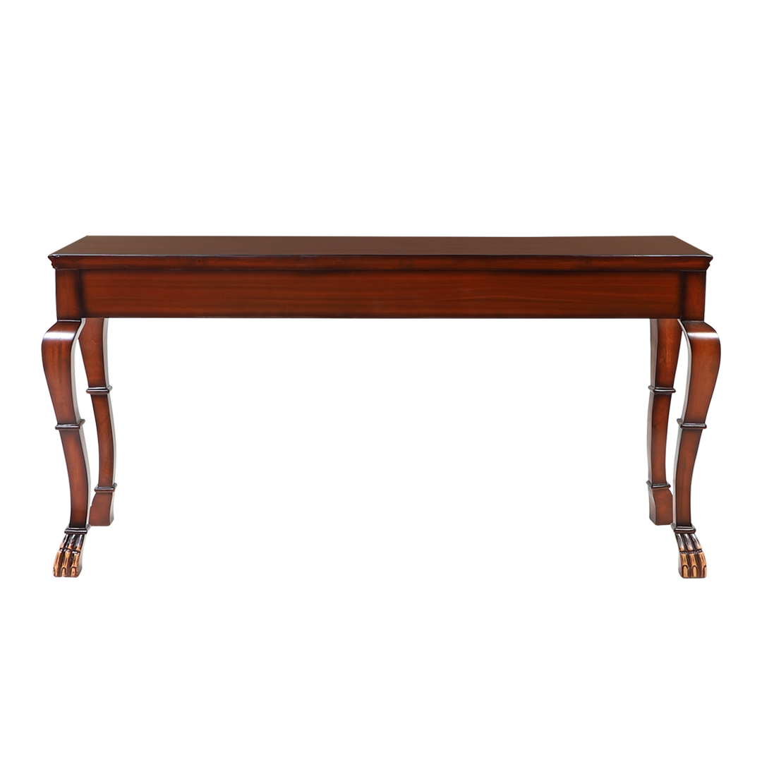 Lustrous Solid Wood Console Table (Brown)