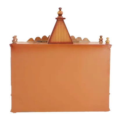 SukhatMan Large Wall Mount Pooja Mandir without Door (Teak)
