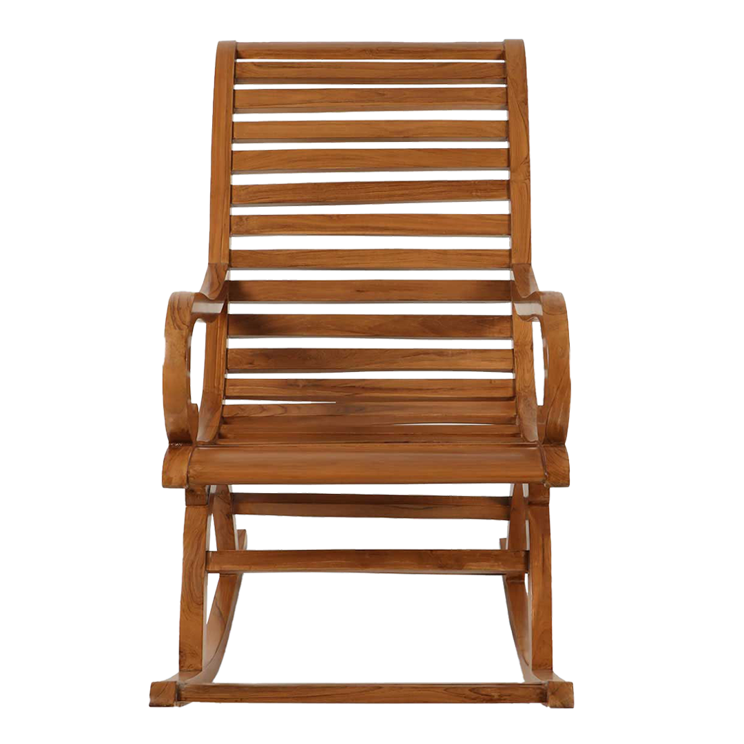 Boston Teak Wood Rocking Chair (Mahogany)