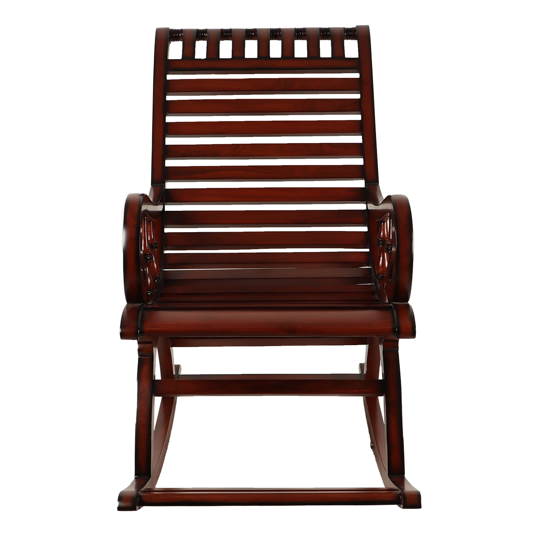 Colorodo Teak Wood Rocking Chair (Brown)