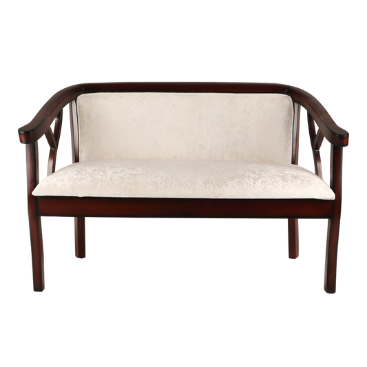 Verior Solid Wood Love Sofa (Brown)