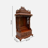 Ishanika Teak Wood Mandap (Teak) dimensions 
