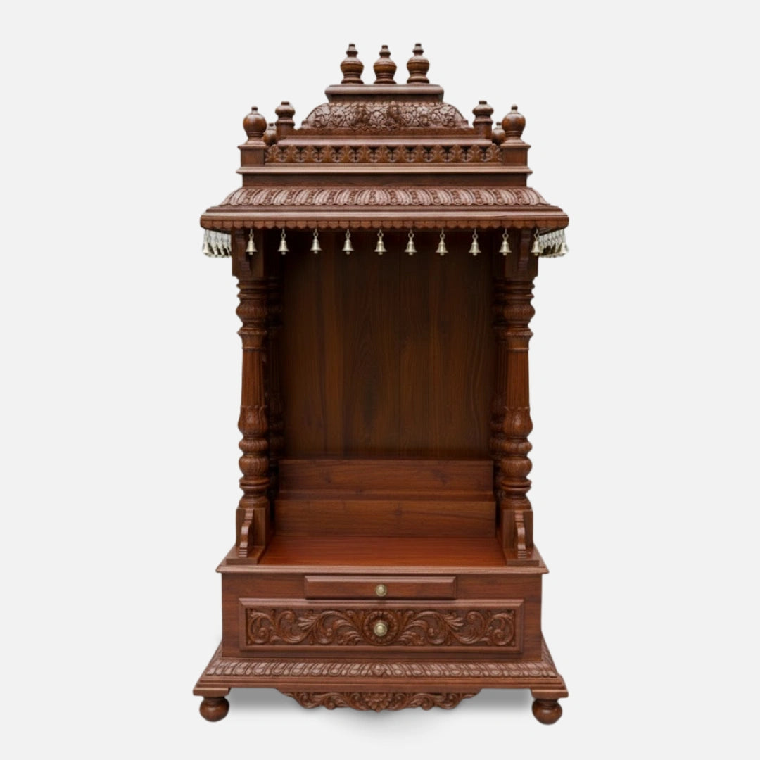 Ishanika Teak Wood Mandap (Teak) front view 