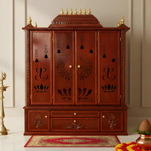 Mandir With Plain Doors