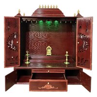 Ishta Teak Wood Mandir (Cherry) open door view