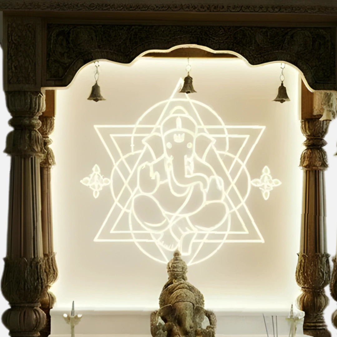  Ishvarpeeth Teak Wood Mandap (Brown) zoom view 