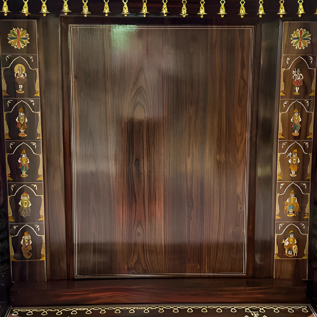 Jagadamba Teak Wood Mandap (Brown) close  view 