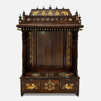 Jagadamba Teak Wood Mandap (Brown) front view 