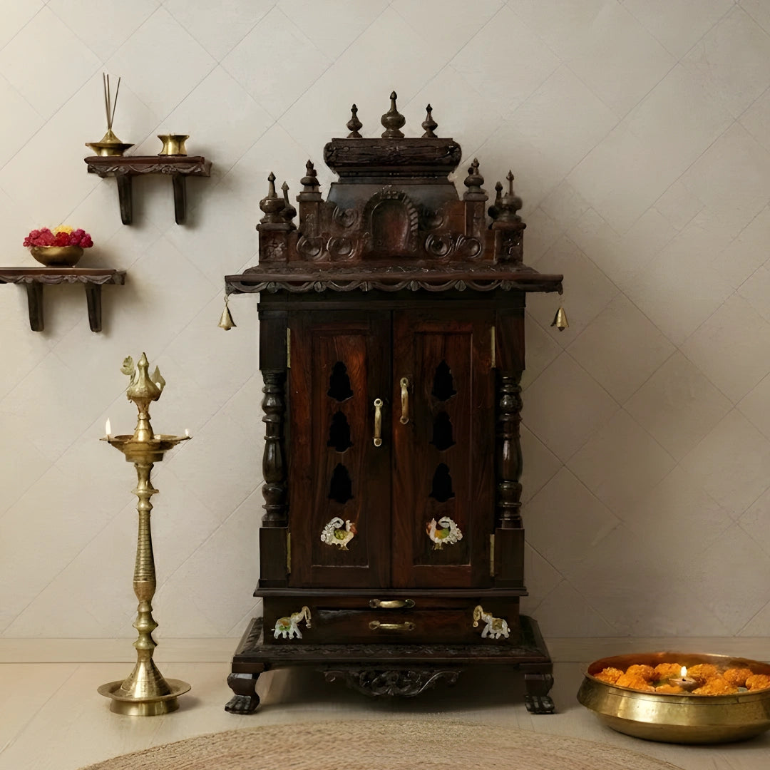  Jagannath Teak Wood Mandir (Brown)lifestyle  view 
