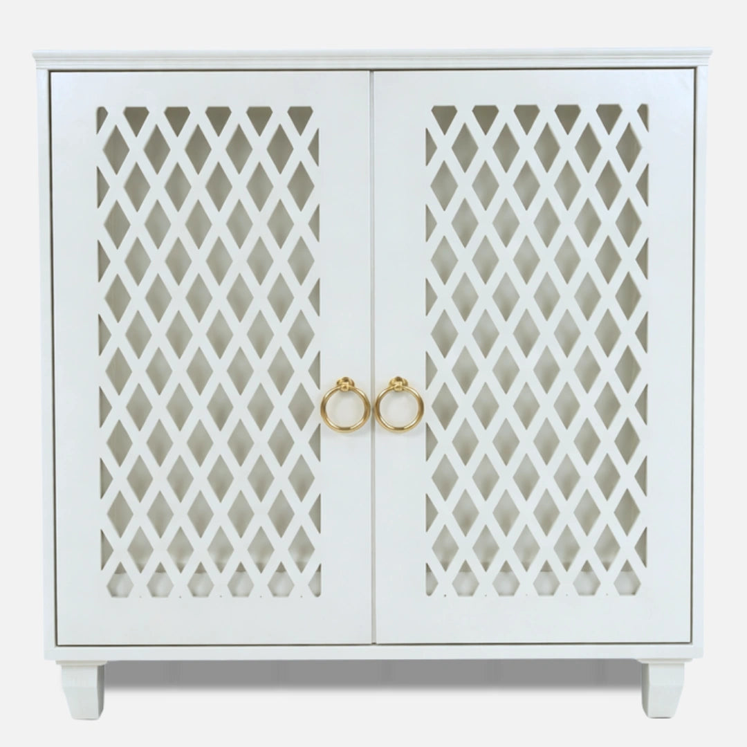 Jeevan Teak Wood Mandir - White