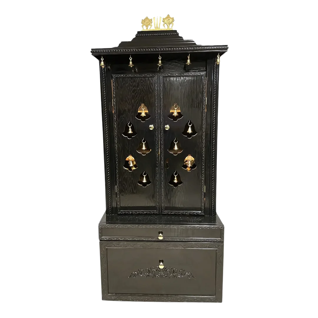 Kalyaan Teak Wood Mandap Ebony with Door