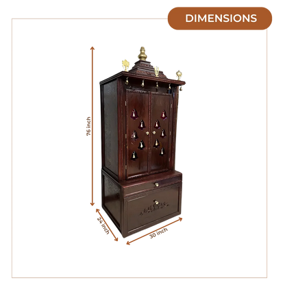Kalyaan Teak Wood Mandap (Mahogany)dimensions 