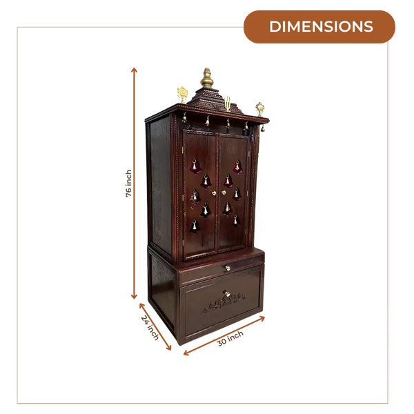 Kalyaan Teak Wood Mandap (Mahogany)dimensions 