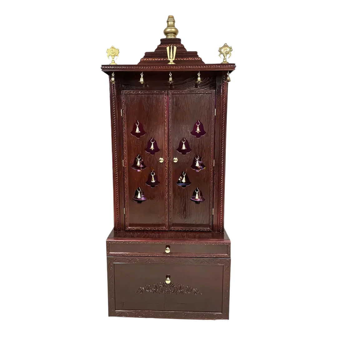 Kalyaan Teak Wood Mandap Mahogany with Door