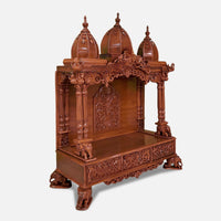 Kamal Teak Wood Mandap (Brown) side  view