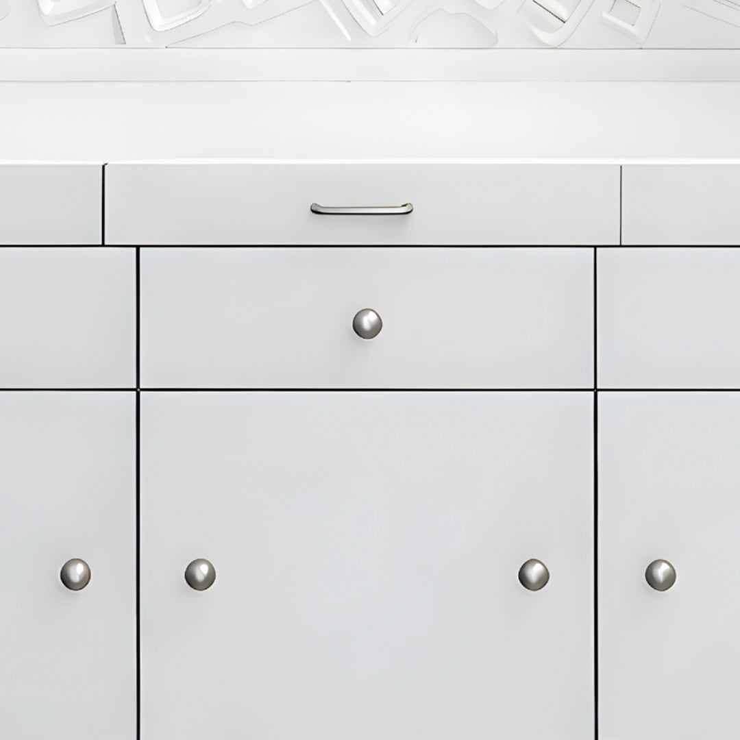 Kamalika Wooden Corian Mandir (White) drawers view 