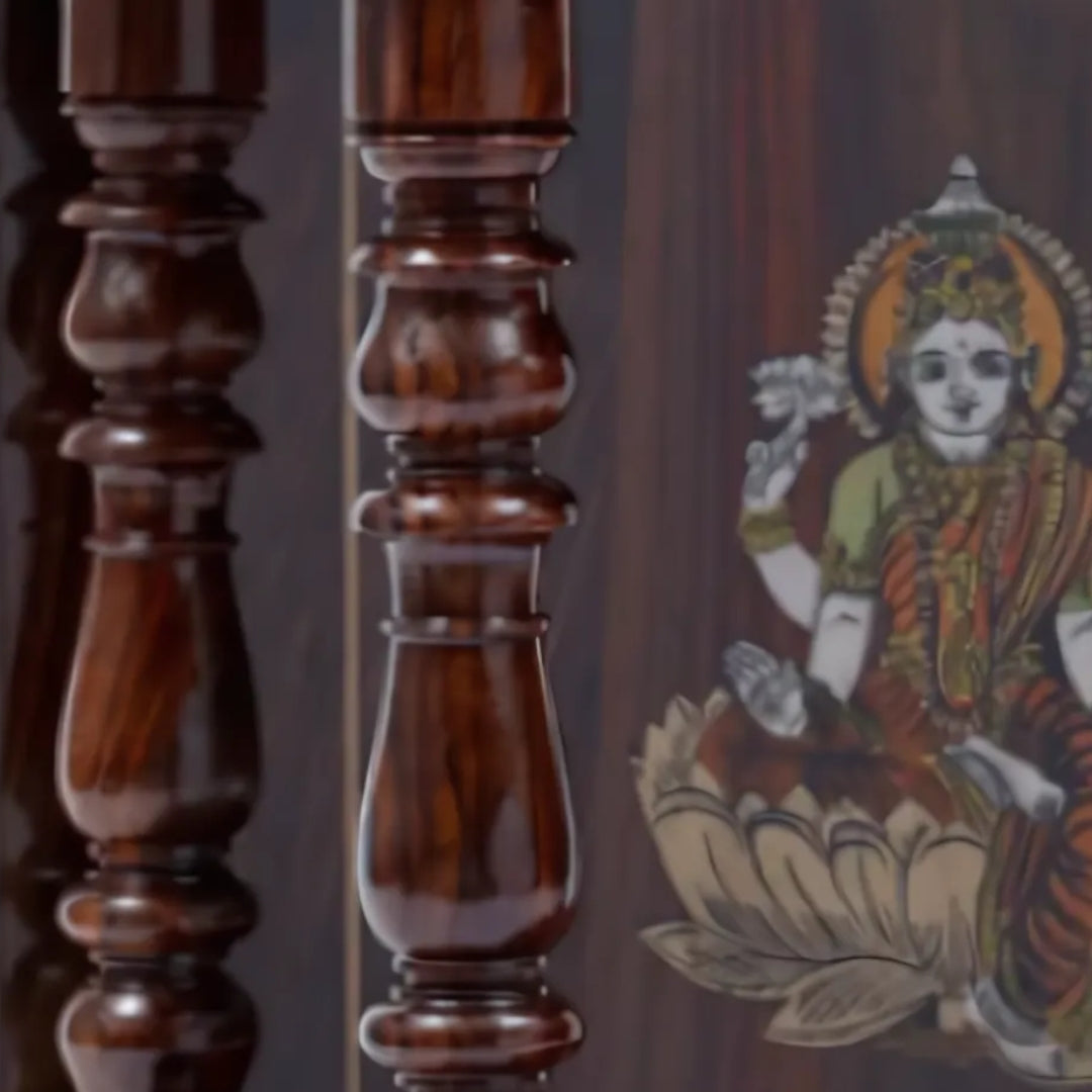 Kamalini Teak Wood Mandir (Brown) zoom view