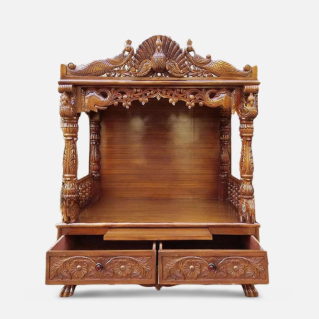 Kamaljyot Teak Wood Mandir Teak