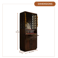 Kanaka Teak Wood Mandap (Teak) Dimensions