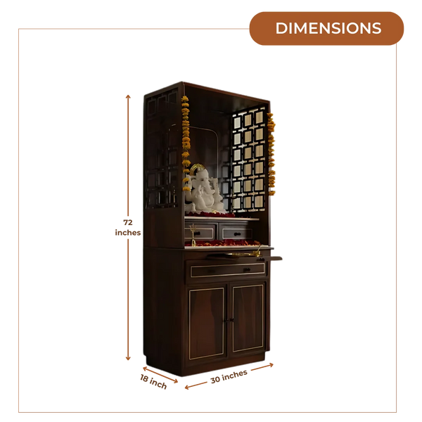 Kanaka Teak Wood Mandap (Teak) Dimensions