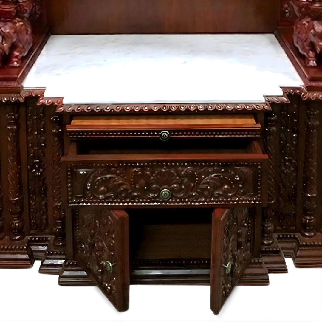 Kanchi Teak Wood Mandap (Cherry) storage