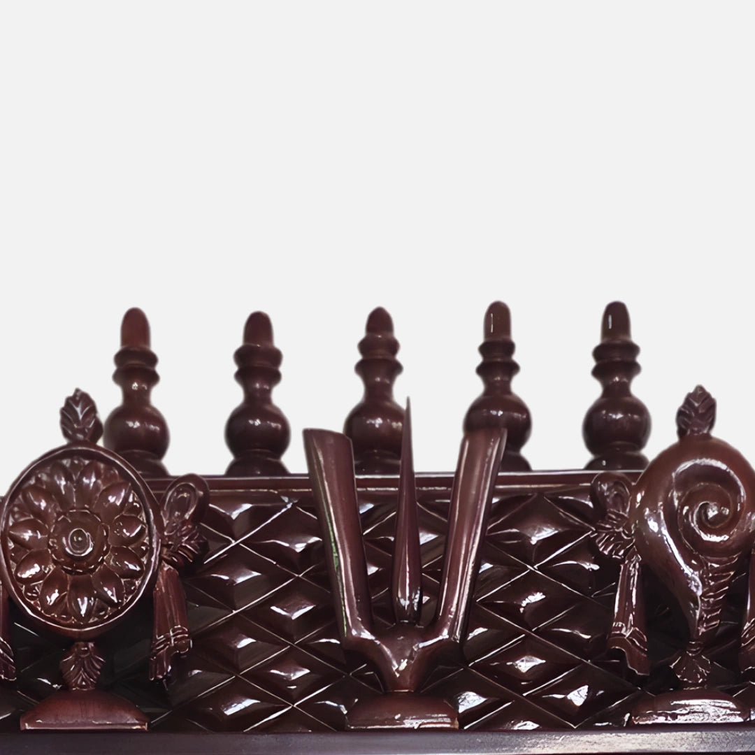Kanish Teak Wood Mandap (Brown) dome view