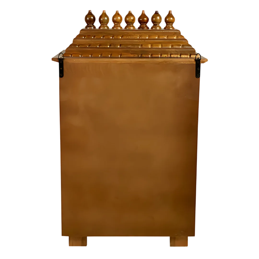 Kantrika Sheesham Wood Mandir (Teak) Back View