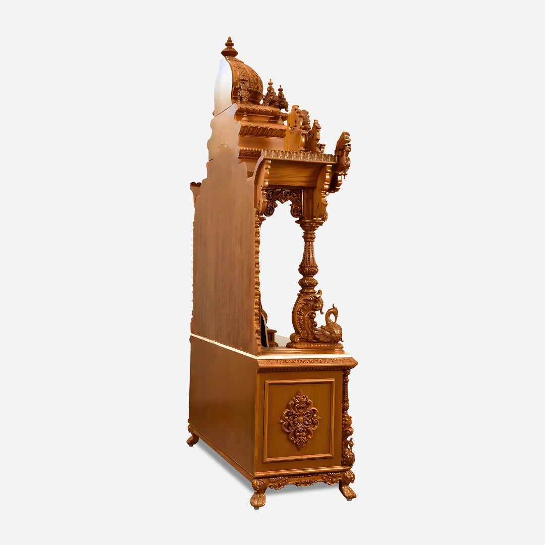 Kapali Teak Wood Mandap (Teak) side angle 