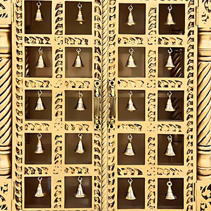 Karunesh Teak Wood Mandir (Gold) zoom view 