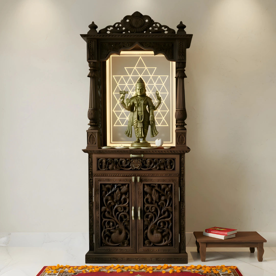 Karuneshwar Teak Wood Mandap (Brown)lifestyle view 