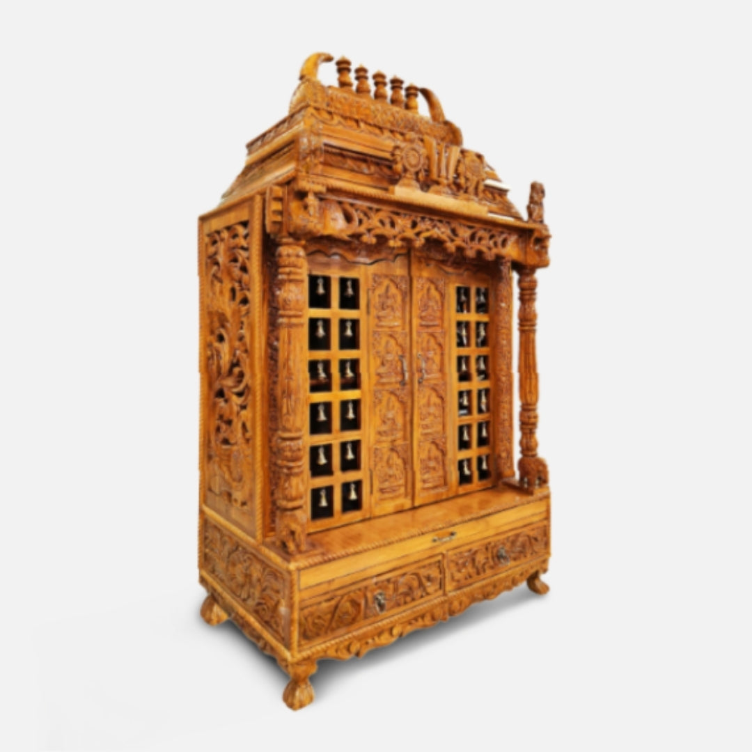 Kaveri Teak Wood Mandap (Teak) side angle