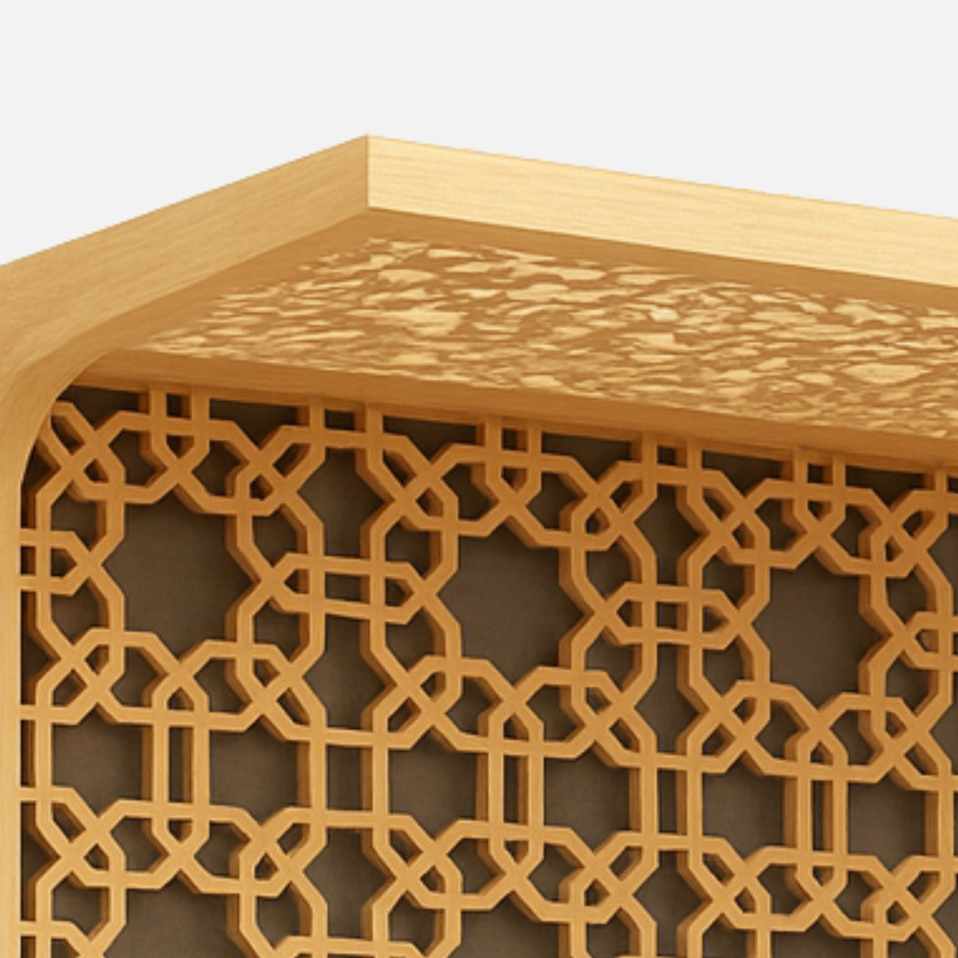 Keertana Teak Wood Mandap (White) Zoom view