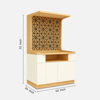  Keertana Teak Wood Mandap (White)  dimensions